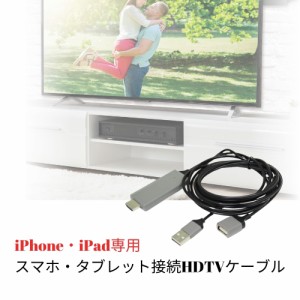 【ポイント10倍】iPhone・iPad 専用スマホ・タブレット接続 HDTVケーブル　大画面　リモート　テレワーク　iOS対応　HAC2867