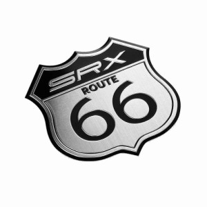 「SRX ROUTE 66 」ロゴ エンブレム ステッカー 立体 両面テープで簡単取り付け 車 汎用 送料無料