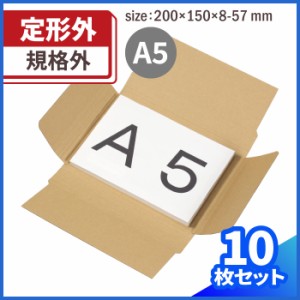 A5が入る宅配50たとう式箱 深さ調整可（0175）| ダンボール 段ボール ダンボール箱 段ボール箱梱包用 梱包資材 梱包材 梱包ざい 梱包 箱 