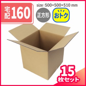 ダンボール 160サイズ 5枚 (500×500×510) 段ボール ダンボール箱 段ボール箱梱包用 梱包資材 梱包 引越し 留学 EMS (5332)