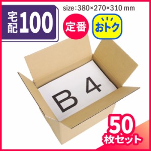 ダンボール 100サイズ 50枚 (380×270×310) 段ボール ダンボール箱 梱包資材 梱包材 整理 保管箱 (5351)