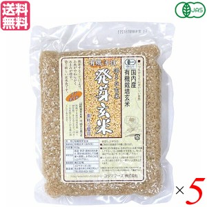 玄米 発芽玄米 国産 コジマフーズ 有機活性発芽玄米 500g ５個セット 送料無料