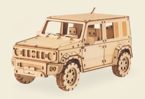 オ*梟様 スズキ純正 組立式木製フィギュア ki-gu-mi ジムニー 黒