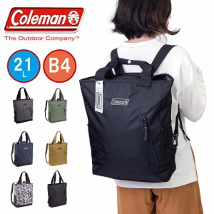 コールマン リュック トートバッグ 2WAY Coleman 2ウェイバックパックトート 21L B4 A4 リュックトート トートリュック 2WAYトート リュ