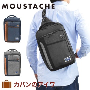 ムスタッシュ ボディバッグ A4サイズ 大容量 MOUSTACHE ショルダーバッグ メンズ レディース ボディ ショルダーバック ボディバック ブラ