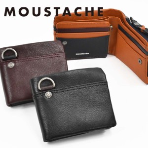 moustache 財布 二つ折り ムスタッシュ メンズ レディース 本革 革 二つ折り財布 カード入れ 多い カードがたくさん入る カード 大容量 