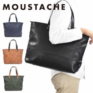 MOUSTACHE トートバッグ ムスタッシュ メンズ レディース B4サイズ トート バッグ トートバック 合皮 肩掛けカバン 肩かけカバン ブラン