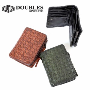 DOUBLES ミドルウォレット 財布 二つ折り 本革 革 ダブルス メンズ レディース 縦型 二つ折り財布 ブランド 2つ折り財布 縦型 彼氏 男性 