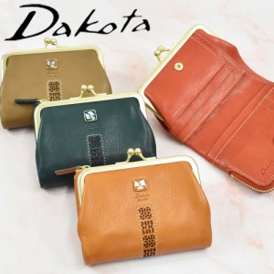 ダコタ Dakota 財布 二つ折り コッチャ がま口 レディース 二つ折り財布 小銭入れ ファスナー がま口財布 本革 革 レザー 2つ折り 2つ折