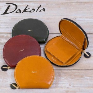 ダコタ Dakota 財布 コンパクト財布 ミニ財布 チェルキオ レディース 二つ折り財布 丸型 マル 小銭入れ ファスナー 本革 革 レザー ブラ