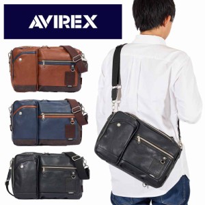 アビレックス ショルダーバッグ ボディバッグ 2WAY AVIREX バッグ 合皮 大きめ 大容量 アヴィレックス メンズ ショルダーバック ブランド