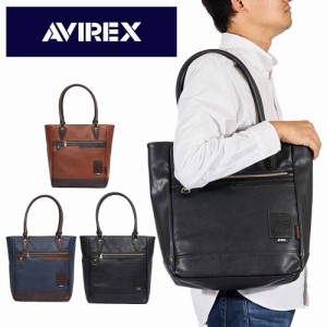 AVIREX アビレックス トートバッグ メンズ 合皮 肩掛けカバン トートバッグ トート 大容量 大きめ アヴィレックス AX5005