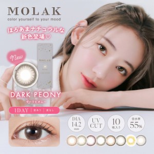 当日発送 カラコン カラーコンタクト モラク ワンデー 1箱10枚入 度あり 度なし 14.2mm 宮脇咲良 MOLAK ナチュラル 1day UVカット 高含水