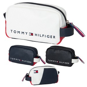 トミーヒルフィガー ゴルフ ポーチ メンズ レディース 小物入れ ゴルフポーチ 名刺入れ ファスナー 白 黒 紺 TOMMY HILFIGER GOLF THMG1F