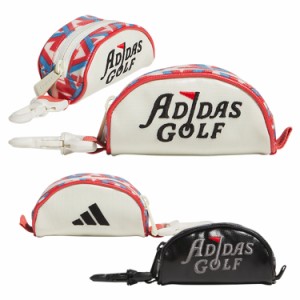 アディダス ゴルフ ボールケース メンズ レディース ボールポーチ クリップ付き ファスナー付き ゴルフポーチ ブランド adidas golf IEW3