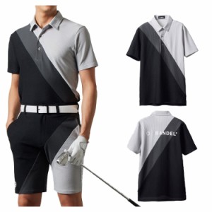 バンデル  ゴルフ ポロシャツ メンズ 半袖 シャツ 吸水速乾 UVカット 無地 バックロゴ ゴルフウェア ブランド ロゴ BGS-4SSTPL BANDEL GO