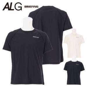 ブリーフィング Tシャツ メンズ クルーネック 半袖 シャツ ストレッチ 接触冷感 UVカット ブランド 無地 ロゴ BRIEFING ALG BRM241M01