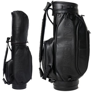 ブリーフィング ゴルフ キャディバッグ メンズ CR-11 本革 牛革 防水 9.5型 約5.9kg 6分割 ブラック 黒 キャディーバッグ ゴルフバッグ 