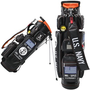 アーミーベースコレクション ゴルフ キャディバッグ スタンドバッグ スタンド 約3.8kg 9.0型 5分割 ブラック レア ブランド ABC-054SB AR