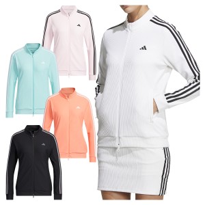 40％オフ アディダス ゴルフ ジャケット 長袖 レディース ブルゾン フルジップ アウター スリーストライプ NMJ62 adidas golf