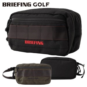 ブリーフィング ゴルフ ラウンドポーチ メンズ レディース ダブルジップ ポーチ 撥水 ファスナー 無地 ブランド BRIEFING GOLF BRG231G43