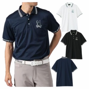 サイコバニー ゴルフ ポロシャツ メンズ 半袖 シャツ ポロ ロゴ 刺繍 ゴルフウェア GF230 PSYCHO BUNNY