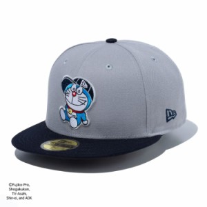 ニューエラ キャップ コラボ メンズ レディース 帽子 ドラえもん 59FIFTY 14174589 NEW ERA 無地 シール 平つば フラットバイザー ブラン