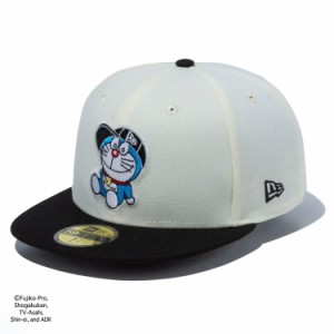 ニューエラ キャップ コラボ メンズ レディース 帽子 ドラえもん 59FIFTY 14174590 NEW ERA 無地 シール 平つば フラットバイザー ブラン