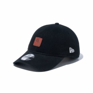 ニューエラ キャップ メンズ レディース 帽子 ダックキャンバス レザーパッチ 9TWENTY 14109828 NEW ERA 無地 ブランド シール クロスス