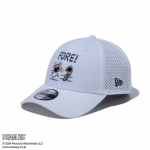 ニューエラ ゴルフ キャップ コラボ メッシュ メンズ レディース 帽子 ピーナッツ ゴルフキャップ 9FORTY 14124314 NEW ERA 無地 カーブ