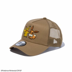 ニューエラ キャップ コラボ メッシュ メンズ レディース 帽子 ポケモン 9FORTY A-Frame 14124343 NEW ERA 無地 シール スナップバック 