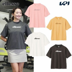 エレッセ Ellesse テニスウェア レディース   ハイゲージショートスリーブロゴTシャツ EW124120 2024SS