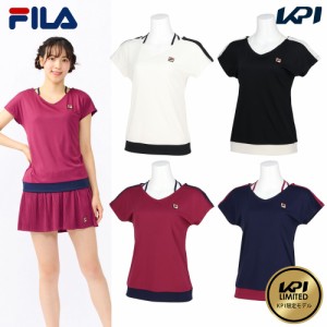 【別注数量限定】フィラ FILA テニスウェア レディース ゲームシャツ KPI限定コラボモデル VL2758 2023FW『即日出荷』