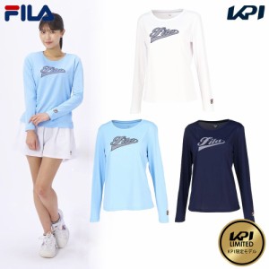 フィラ FILA テニスウェア レディース   アップリケロングスリーブTシャツ KPI限定コラボモデル VL2891 2024SS 『即日出荷』