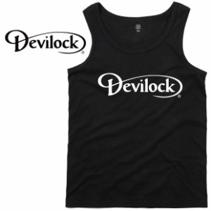 DEVILOCK / デビロック「DAIMLER TANK TOP」 ダイムラータンクトップ ノースリーブ 黒 ブラック ロゴ Uネック スカル ドクロ メンズ レデ