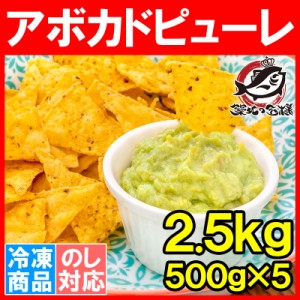 冷凍 アボカドピューレ アボカドペースト 500g×5 合計2.5kg 業務用 アボカド アボカドディップ 冷凍アボカド 冷凍野菜 冷凍食品  サンド