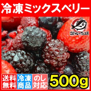 送料無料 冷凍ミックスベリー 500g×1パック 冷凍果実ミックスをたっぷりと！【ブルーベリー、ラズベリー、ブラックベリー、ストロベリー