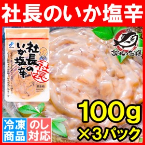 社長のいか塩辛 イカの塩辛 100g×3パック 新鮮なイカで仕上げました。【社長の塩辛 イカ いか 塩辛 イカ塩辛 海鮮キムチ 烏賊 ご飯のお