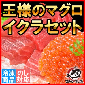 王様のマグロ＆イクラセット 海鮮セット まぐろぶつ切り500g＆北海道産いくら100g 最高級の一番手！イクラ醤油漬け＆たっぷりのメバチま