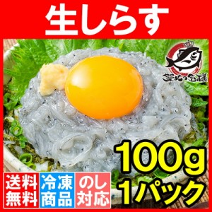 送料無料 生しらす 生シラス 100g 1〜2人前 超新鮮な無添加の国産天然生しらす！極上の生しらす丼をご家庭で。【冷凍生しらす 生シラス丼