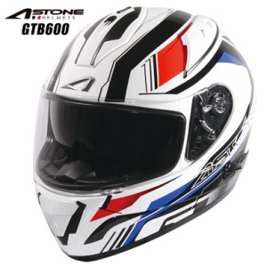 バイクヘルメット フルフェイス グラフィック インナーシールド装備 通気 換気 おすすめ 人気 ASTONE アストン GTB600 ホワイト/II54ブ