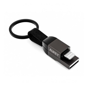 ケーブル Circlet Series USB-A to Lightning 急速充電 10cm ブラック AUKEY CB-AKL6-BK