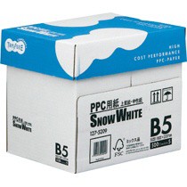 ＴＡＮＯＳＥＥ ＰＰＣ用紙 ＳＮＯＷ ＷＨＩＴＥ Ｂ５ １箱（２５００枚：５００枚×５冊）