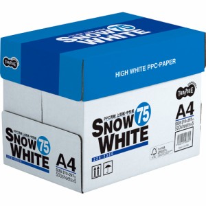 ＴＡＮＯＳＥＥ ＰＰＣ用紙 ＳＮＯＷ ＷＨＩＴＥ ７５ Ａ４ １箱（２５００枚：５００枚×５冊）