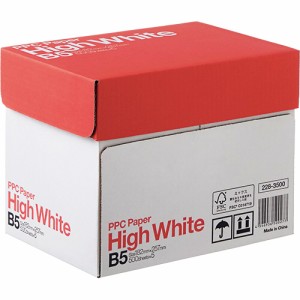 ＰＰＣ ＰＡＰＥＲ Ｈｉｇｈ Ｗｈｉｔｅ Ｂ５ １箱（２５００枚：５００枚×５冊）