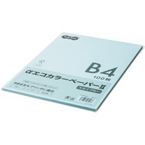 ＴＡＮＯＳＥＥ αエコカラーペーパーII Ｂ４ スカイブルー 少枚数パック １冊（１００枚）