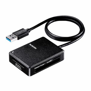 エレコム メモリリーダライタ/超高速タイプ/USB3.0対応/ケーブル50cm/SD+microSD+MS+CF対応/ブラック MR3-C402BK