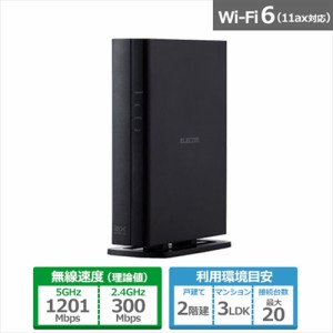 エレコム ELECOM Wi−Fi6 11ax 1201＋300Mbps Wi−Fi ギガビットルーター WRC−X1500GS−B