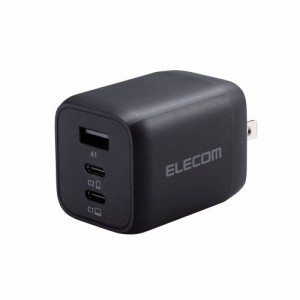 エレコム USB Power Delivery 65W キューブAC充電器(C×2+A×1) ブラック MPA-ACCP4465BK