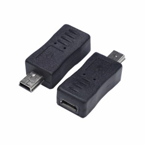 変換名人 変換プラグ microUSB(メス)→miniUSB(オス) USBMCB-M5A